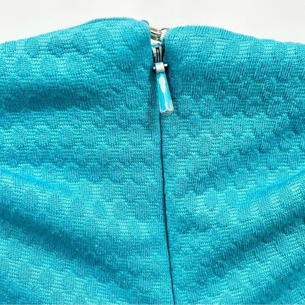 Slate & Willow Asymmetrical Off the Shoulder Dress Womens Size M Teal Jersey - Picture 15 of 16